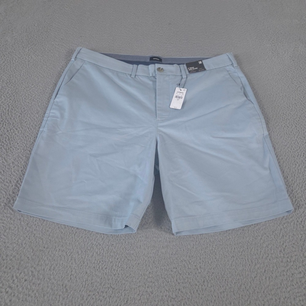 Express‎ Shorts Mens 38 Slim Hyper Stretch Temp Control Above Knee Chino NEW $64